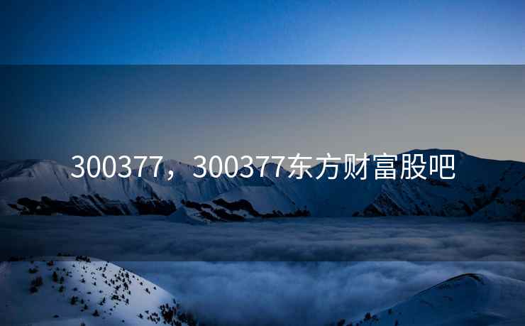 300377，300377东方财富股吧