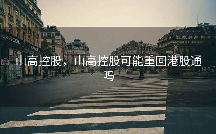 山高控股，山高控股可能重回港股通吗