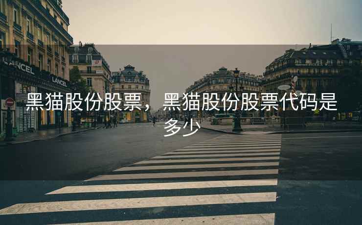黑猫股份股票,黑猫股份股票代码是多少 黑猫股份股票,黑猫股份股票代码是多少